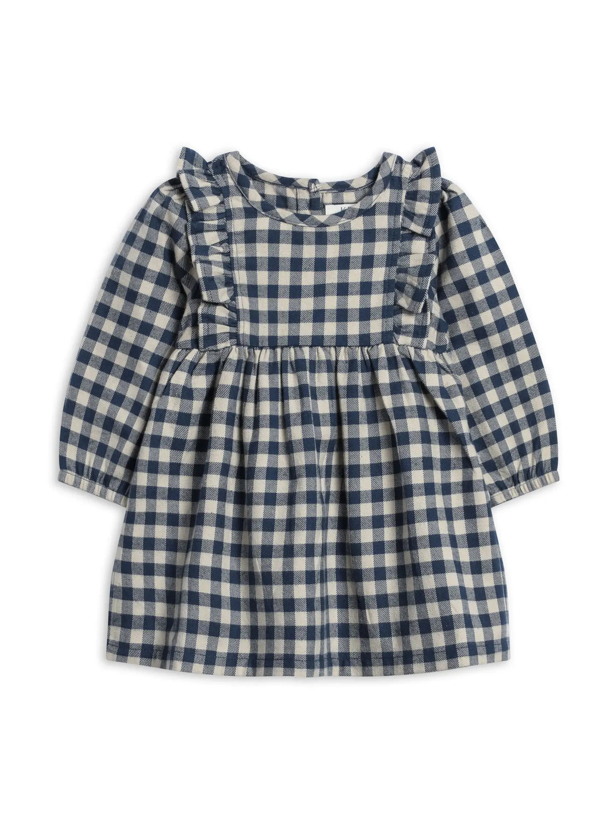 Celyn Flannel Ruffle Long Sleeve Dress - Swindon Plaid
