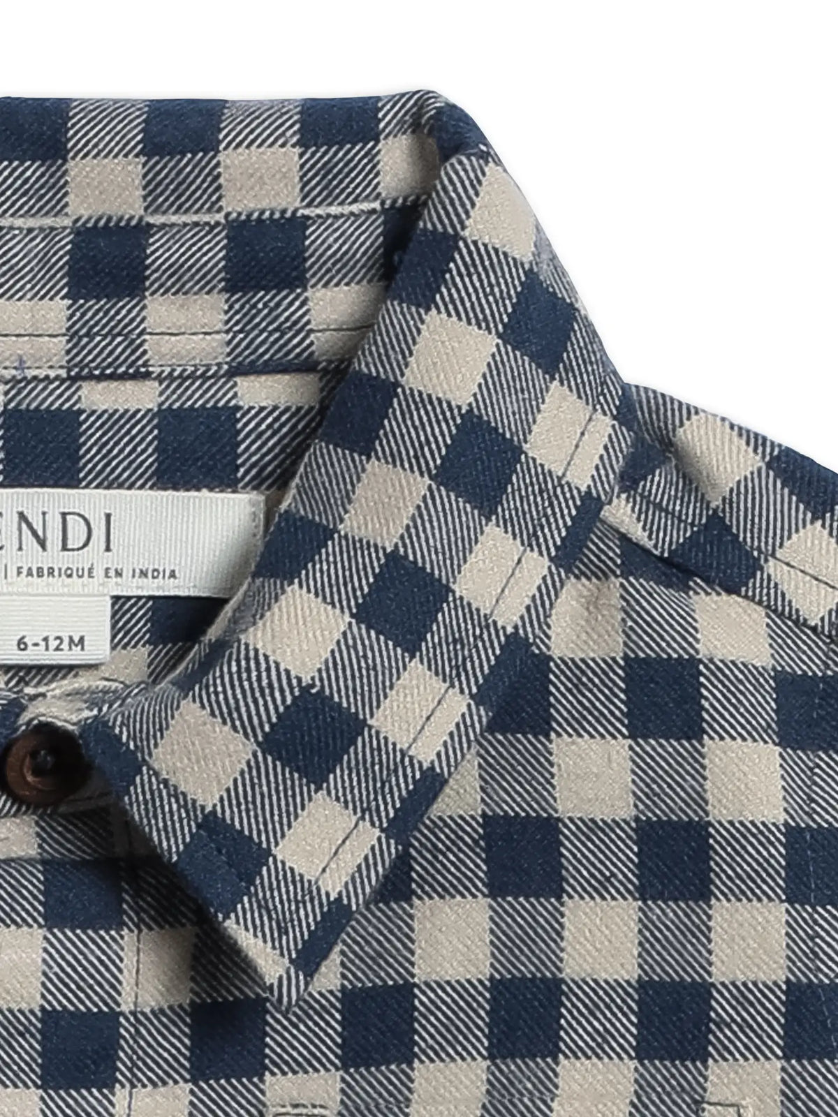 Roan Flannel Long Sleeve Collared Bodysuit - Swindon Plaid