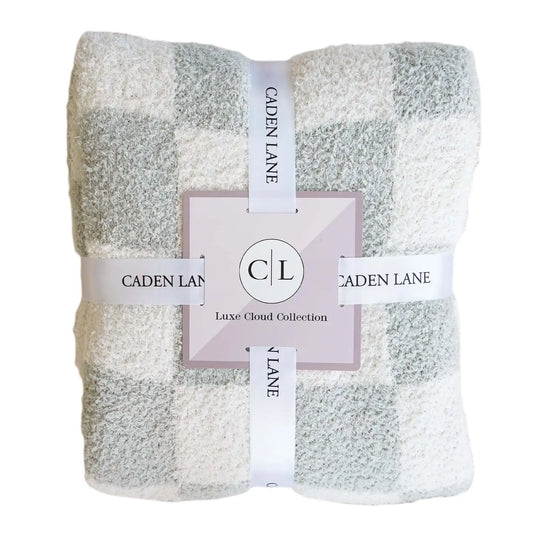 CuddleLane Luxe Blankets | Sage Check
