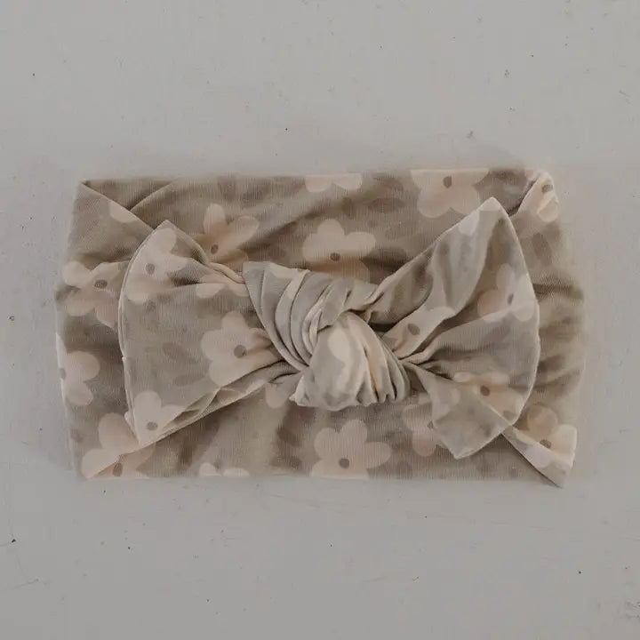 Bamboo Head Wrap | French Gray Floral