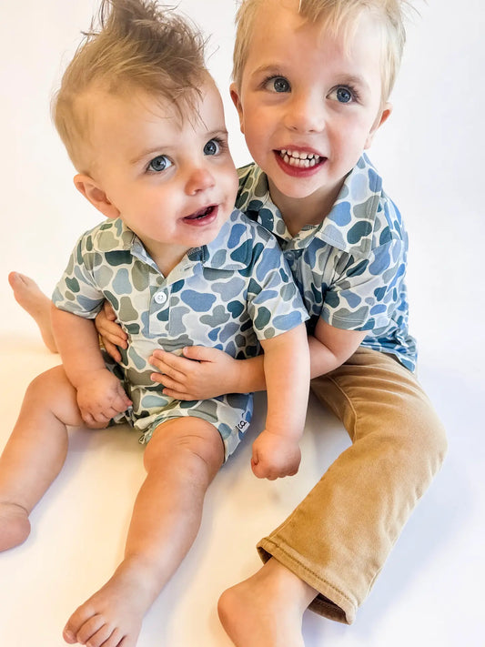 Watercolor Camo Polo Shirt