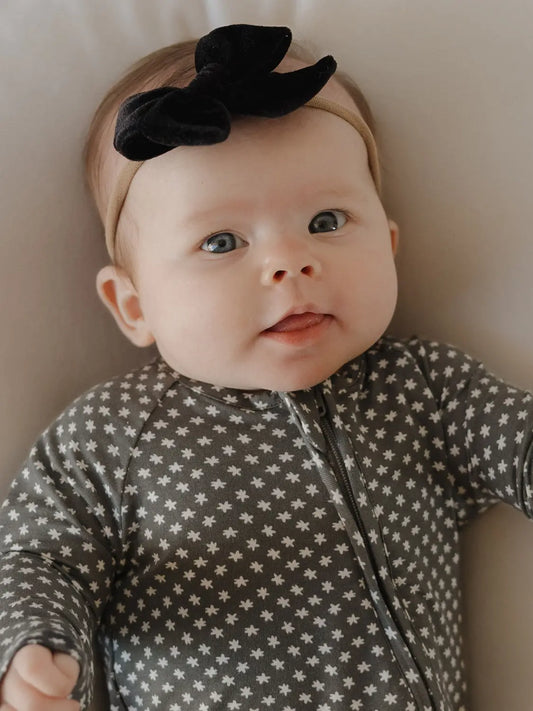 Bamboo Zip Pajamas | Green Flowers