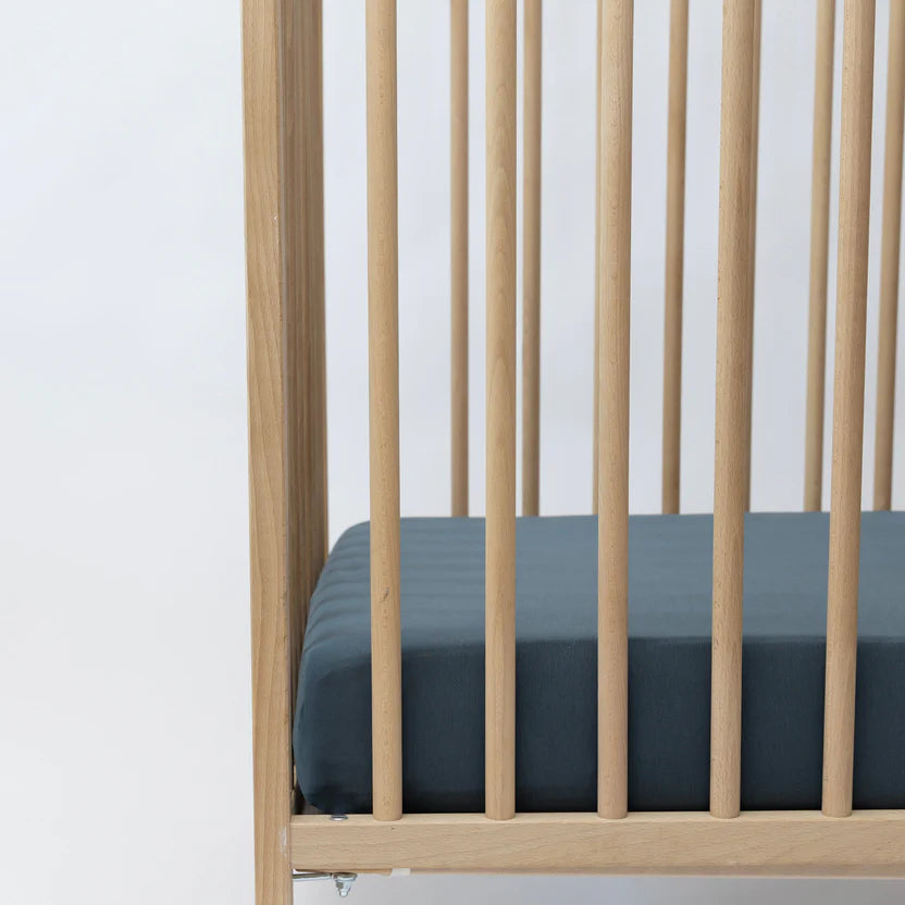 Dark Steel Blue Crib Sheet