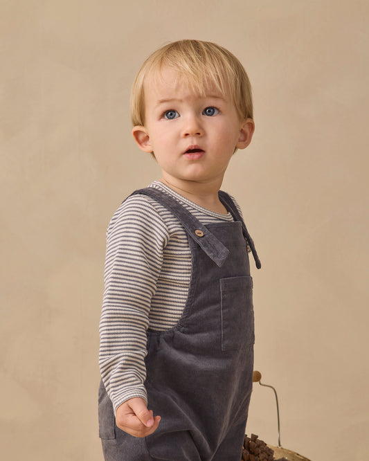 Waffle Long Sleeve Bodysuit Midnight Microstripe