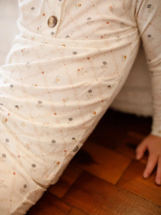 Vintage Blooms Floral 2pc Henley Bamboo Pajamas