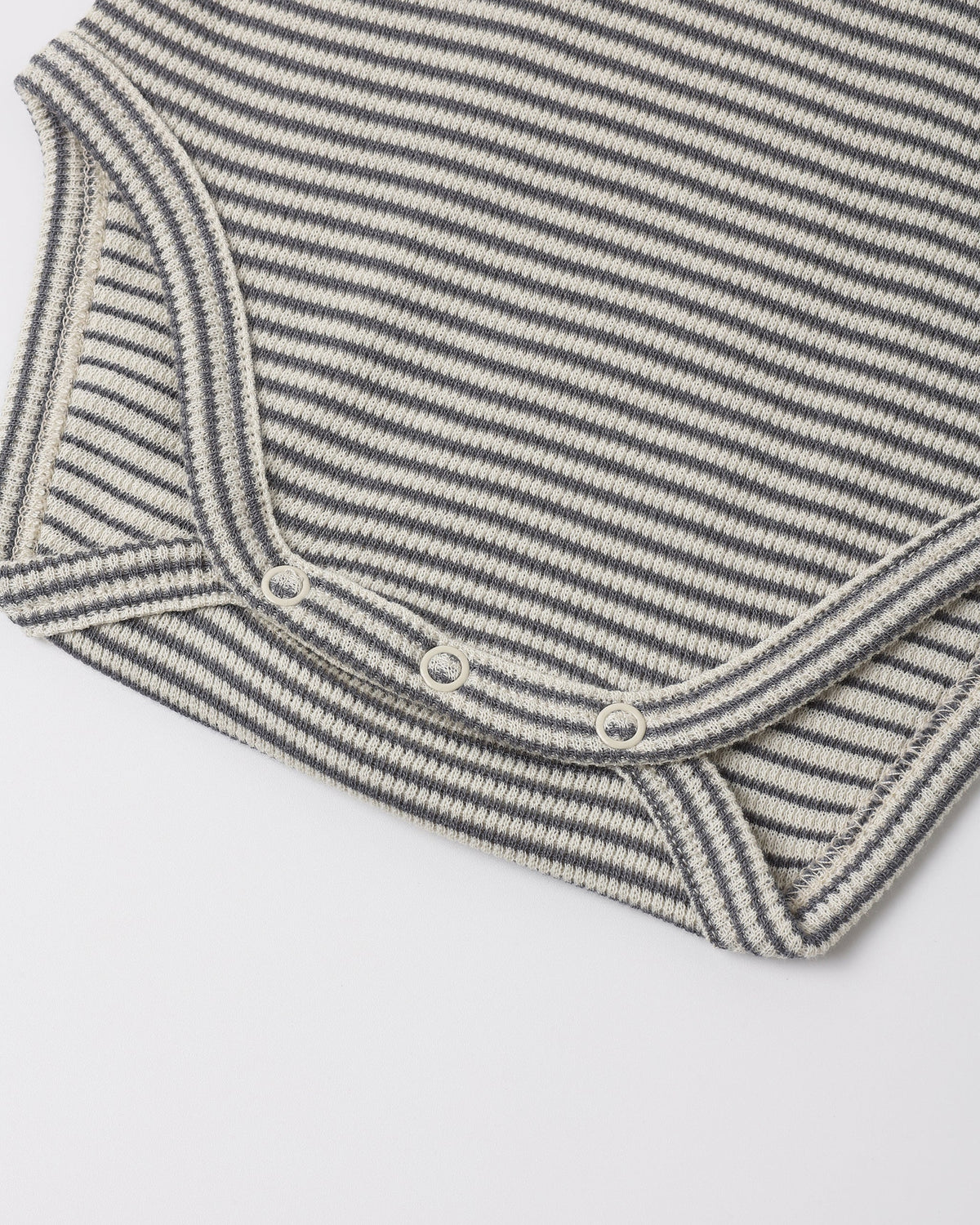 Waffle Long Sleeve Bodysuit Midnight Microstripe
