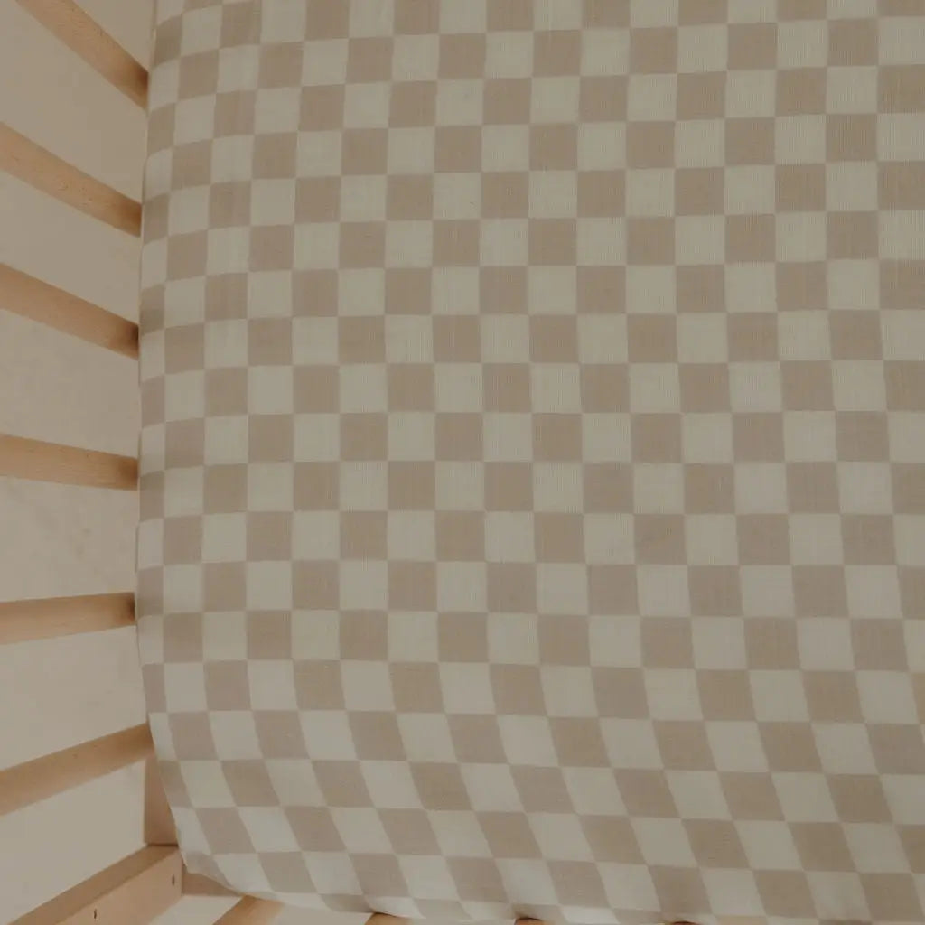 Muslin Crib Sheet | Checkerboard