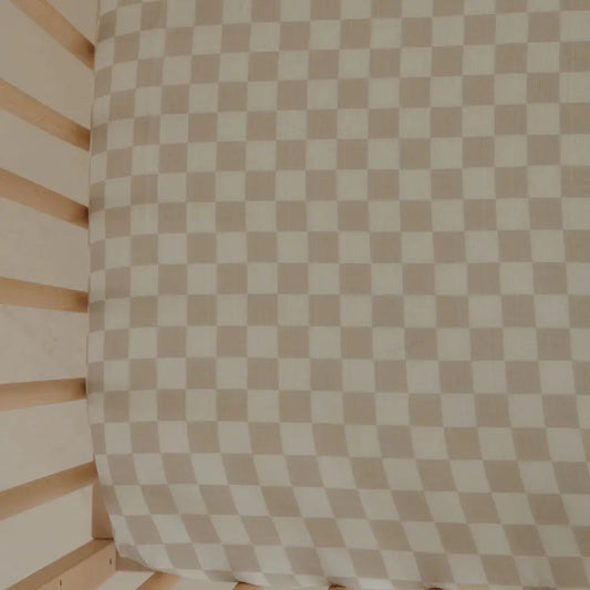 Muslin Crib Sheet | Checkerboard