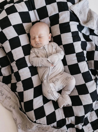 Bamboo Zip Pajamas | Arm Day