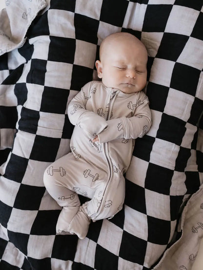 Bamboo Zip Pajamas | Arm Day