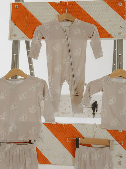 Bamboo Zip Pajamas | Excavator