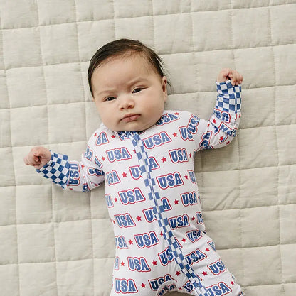 Bamboo Zip Romper | USA