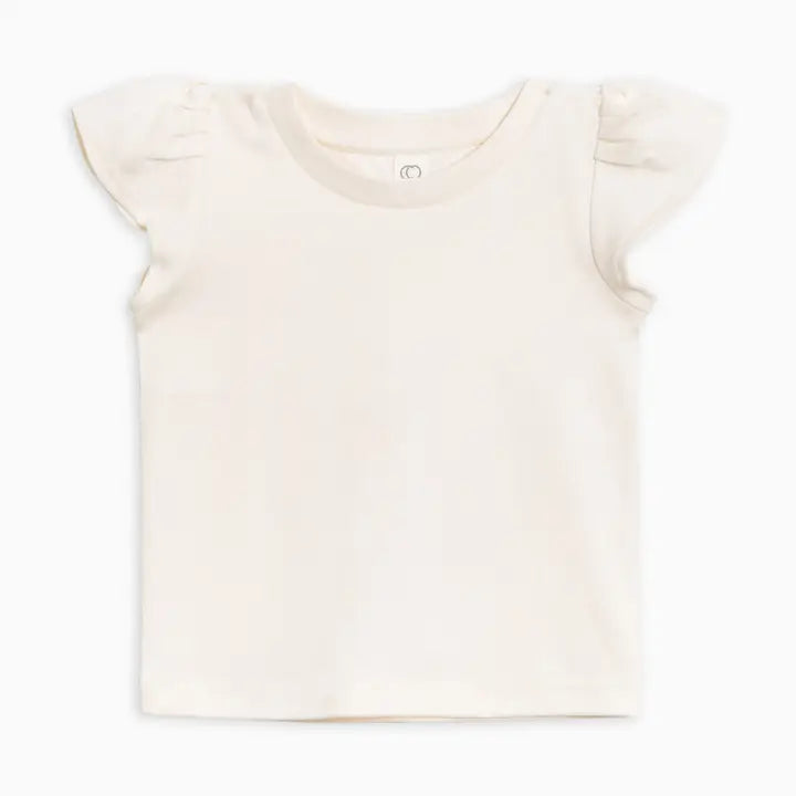 Pearl Petal Sleeve Tee - Ivory