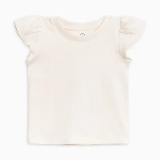 Pearl Petal Sleeve Tee - Ivory