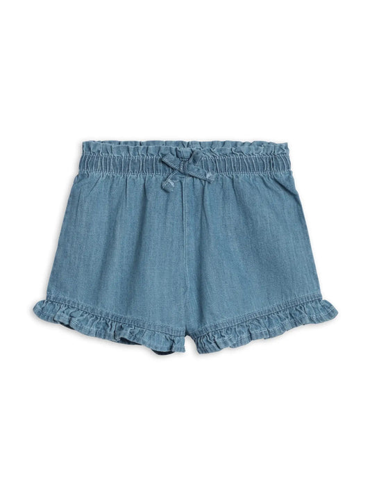 Callie Chambray Ruffle Waist Short