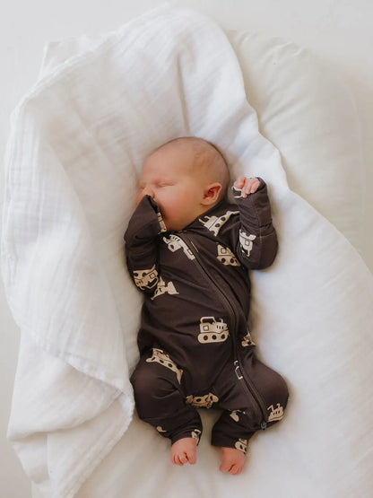 Bamboo Zip Pajamas | Bulldozer