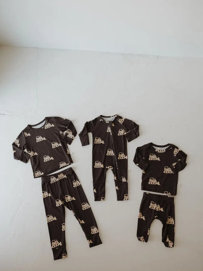 Bamboo Zip Pajamas | Bulldozer
