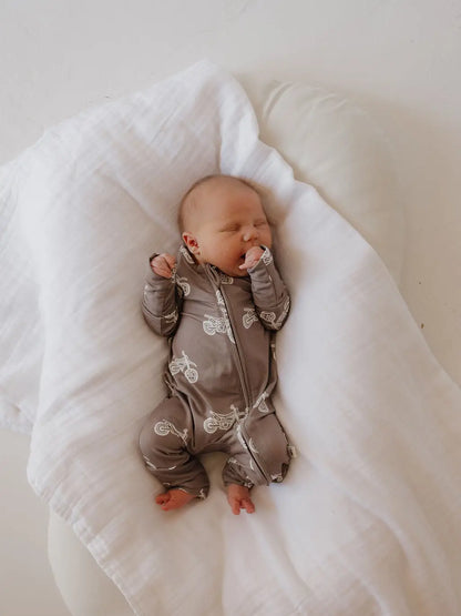 Bamboo Zip Pajamas | Dirt Bike