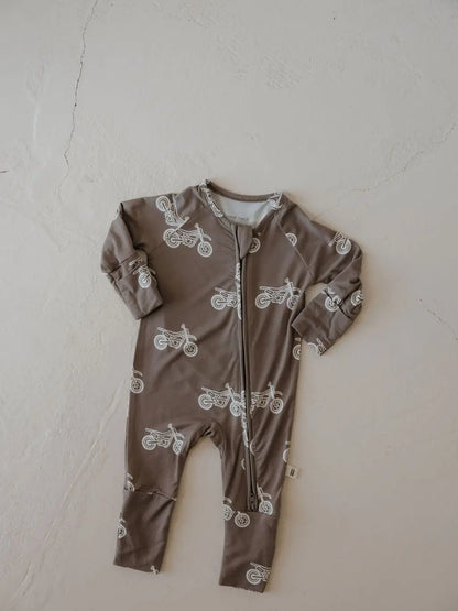 Bamboo Zip Pajamas | Dirt Bike