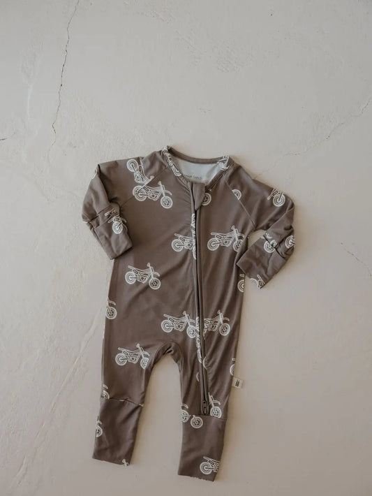 Bamboo Zip Pajamas | Dirt Bike