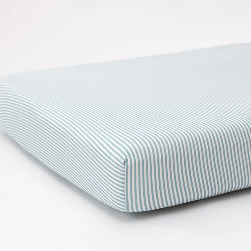 Stone Small Stripe Crib Sheet