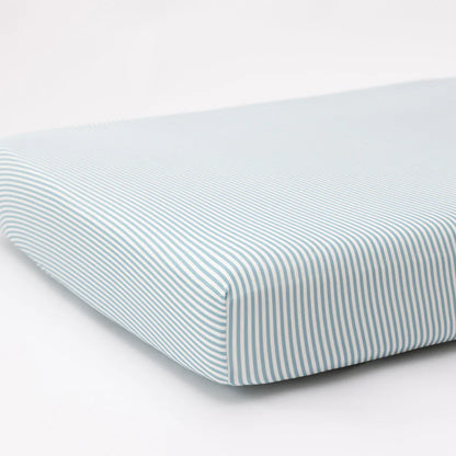 Stone Small Stripe Crib Sheet