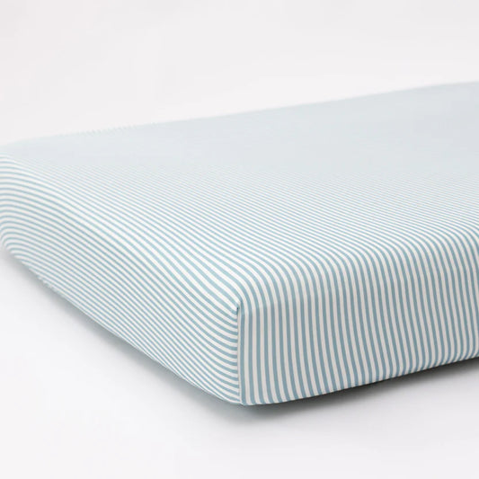 Stone Small Stripe Crib Sheet