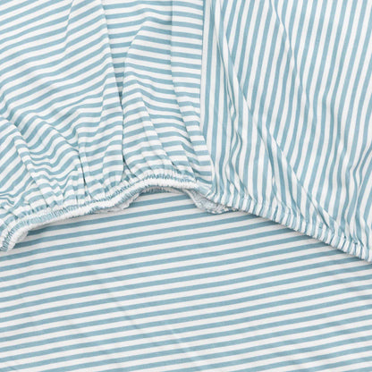 Stone Small Stripe Crib Sheet