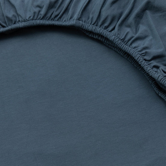 Dark Steel Blue Crib Sheet