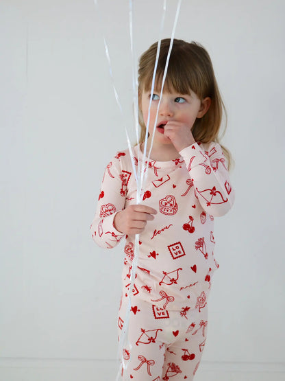 Love Letters Two Piece Pajama Set
