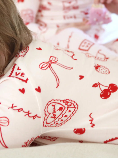 Love Letters Bamboo Zip Pajamas