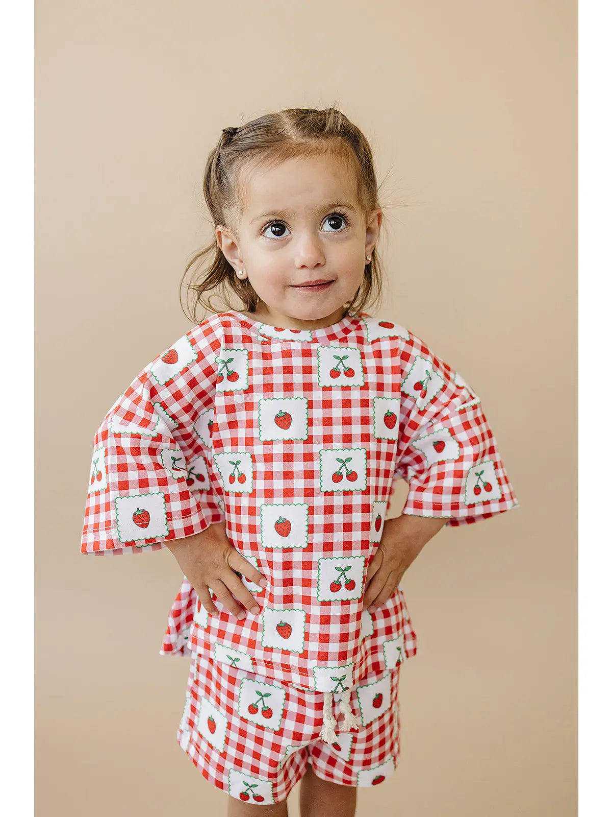 Shorts Set | Strawberry Gingham