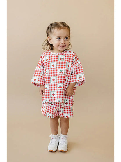 Shorts Set | Strawberry Gingham