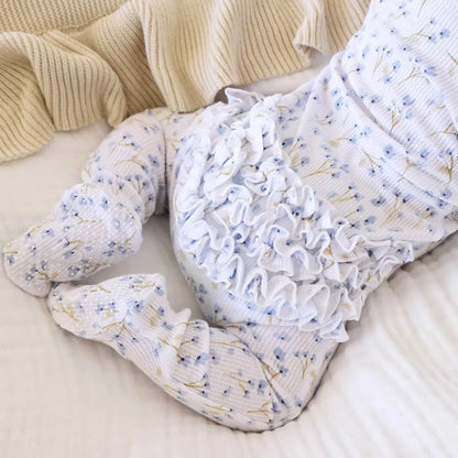 Blake's Blooms Bamboo Waffle Zipper Footie