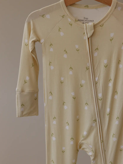 Buttercup Tulips Zip Pajamas Premature