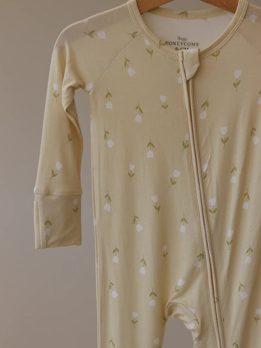 Buttercup Tulips Zip Pajamas Premature