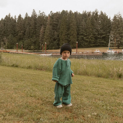 Micky Set in Thin Green Stripe