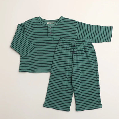 Micky Set in Thin Green Stripe