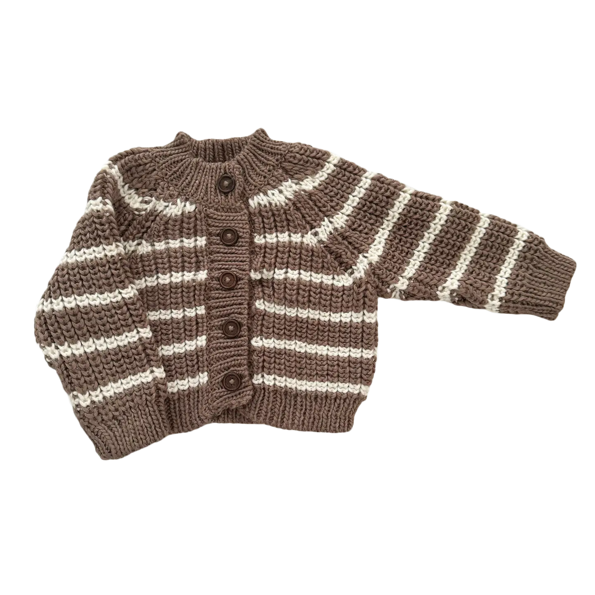 Rib Knit Cardigan Tan Sweater