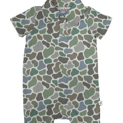 Pebble Camo - Polo Romper